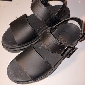 All black Dr martens voss sandals